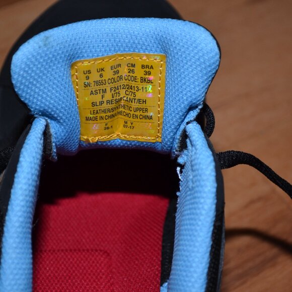 Skechers Work NWT Synergy Sandlot Alloy Toe Black/Teal Lace up Work shoes, 9 - Picture 13 of 15